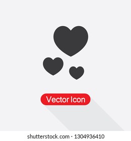 Love Icon, Hearts Icon Vector Illustration Eps10