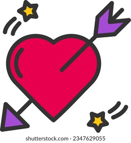 Love Icon image. Suitable for mobile application.