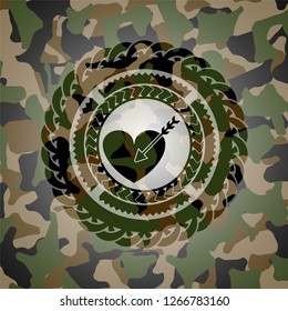 love icon inside camo emblem