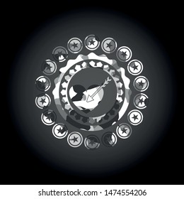 love icon inside grey camo texture