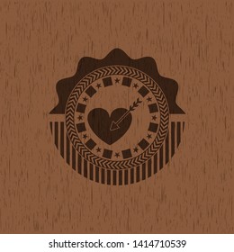love icon inside wood signboards