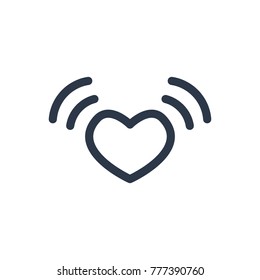 Love icon. Isolated heart and love icon line style. Premium quality vector symbol drawing concept for your logo web mobile app UI design.