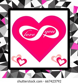 love icon isolated on abstract background. Vector illustration.