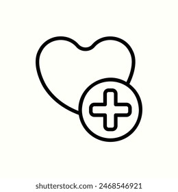 love icon, isolated UI line icon for your project