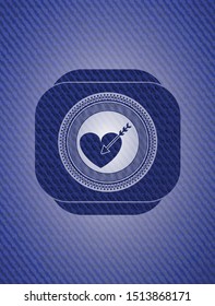 love icon with jean texture