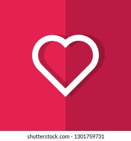 love icon. like symbol. flat design rectangle vector.