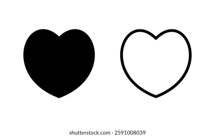 Love icon logo design. Heart sign and symbol. Like icon vector.