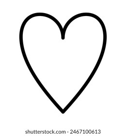 love icon or logo illustration outline black style