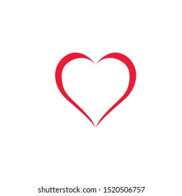 Love Icon Logo Letter Vector Illustration