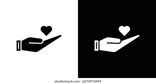 Logo del icono del amor. símbolos gráficos simples