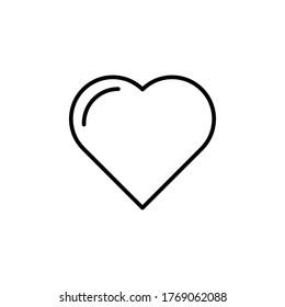 love icon outline style vector illustration black design. isolated on white background