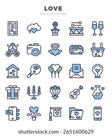 Love icon pack for your website. mobile. presentation. and logo design.