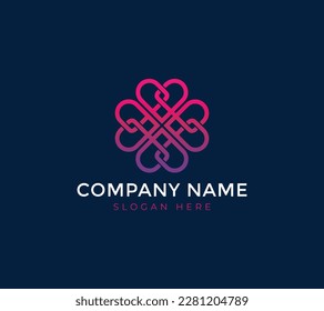 Love icon pattern, gradient vector, perfect for corporate and event using.