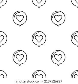 love icon pattern. Seamless love pattern on white background.