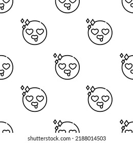 in love icon pattern. Seamless in love pattern on white background.