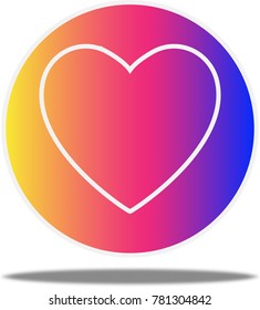 Love icon with rainbow gradient color.