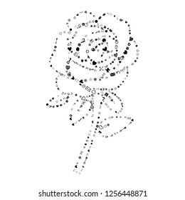 love icon in the rose shape, vector file for EPS10