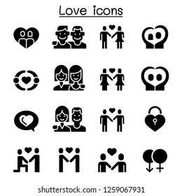 Love icon set 