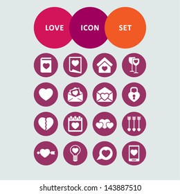 Love icon set