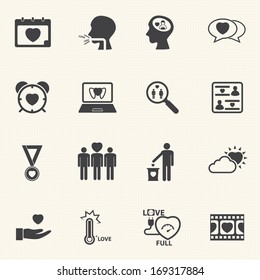 Love icon set