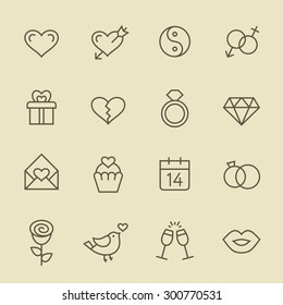 Love icon set