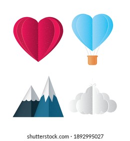 Diseño del conjunto de iconos de amor de la pasión y el tema romántico Ilustración vectorial