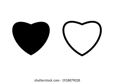 Love icon set. Heart icon vector. Like icon vector.