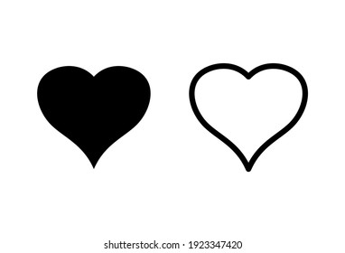 Love icon set. Heart icon vector. Like icon vector.