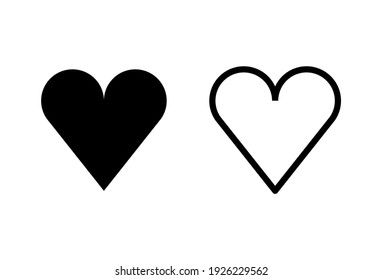 Love icon set. Heart icon vector. Like icon vector.