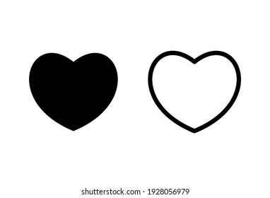 Love icon set. Heart icon vector. Like icon vector.