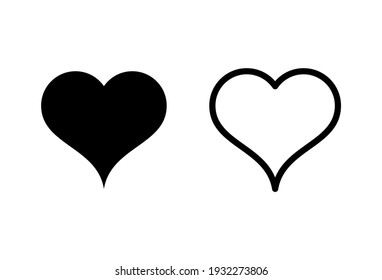 Love icon set. Heart icon vector. Like icon vector.