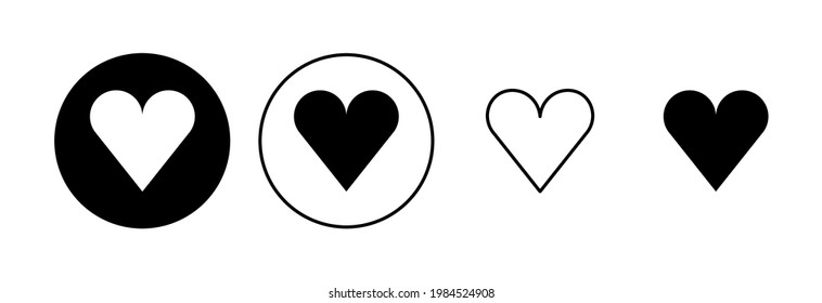 Love icon set. Heart icon vector. Like icon vector.