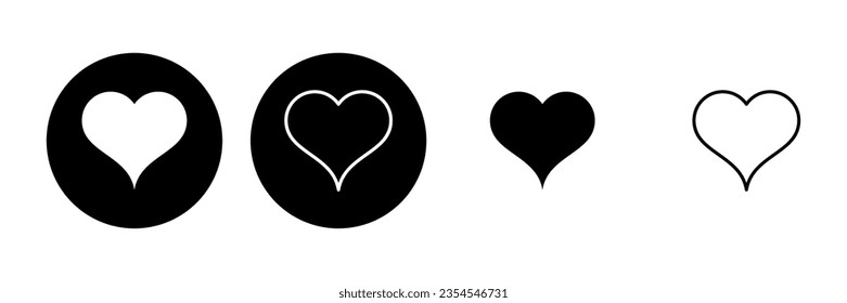 Love icon set. Heart icon vector. Like icon vector.