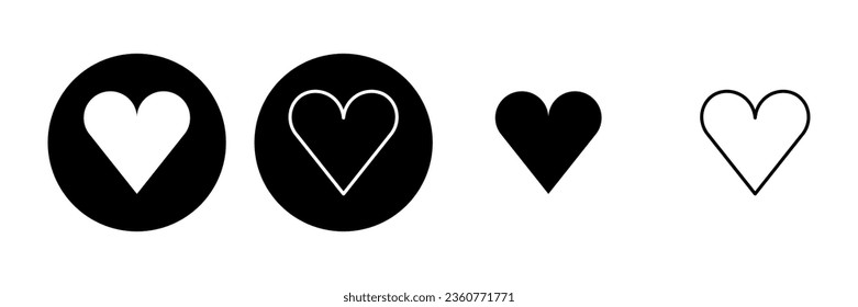 Juego de iconos de amor. Vector de icono del corazón. Como un vector de icono.