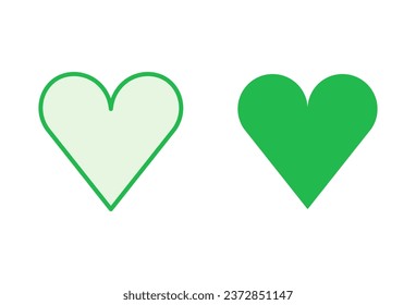 Liebessymbol eingestellt. Herzsymbol, Vektorgrafik. Wie Icon Vektor.