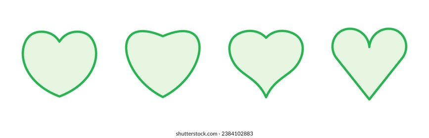 Juego de iconos de amor. Vector de icono del corazón. Como un vector de icono.