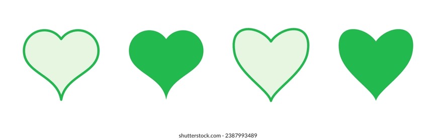 Love icon set. Heart icon vector. Like icon vector.