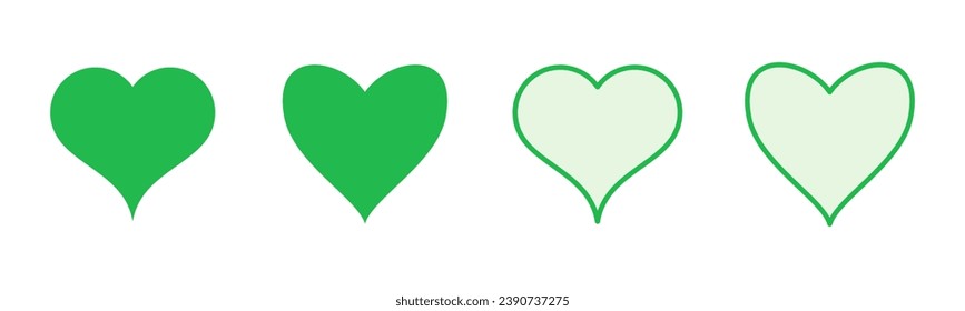 Love icon set. Heart icon vector. Like icon vector.