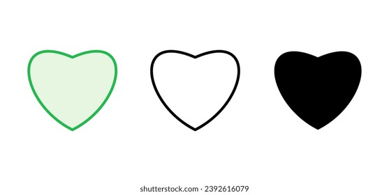 Love icon set. Heart icon vector. Like icon vector.
