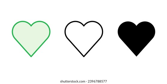 Juego de iconos de amor. Vector de icono del corazón. Como un vector de icono.