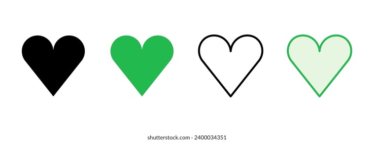 Love icon set. Heart icon vector. Like icon vector.