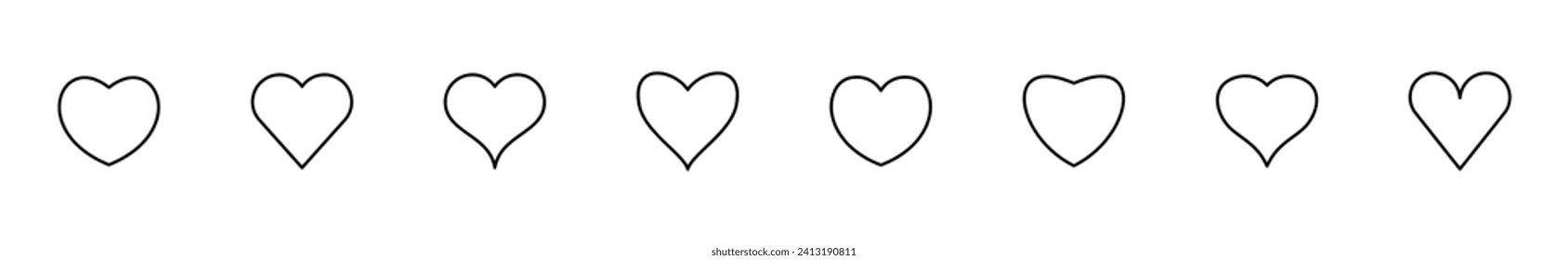 Love icon set. Heart icon vector. Like icon vector.