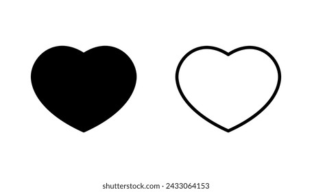 Love icon set. Heart icon vector. Like icon vector.