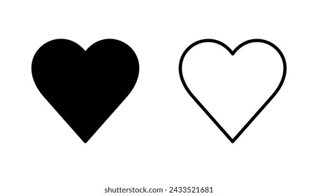 Love icon set. Heart icon vector. Like icon vector.