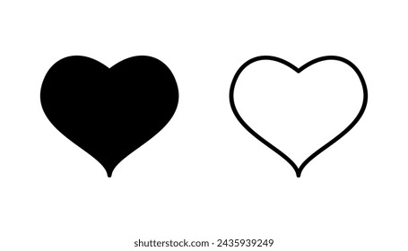 Love icon set. Heart icon vector. Like icon vector.