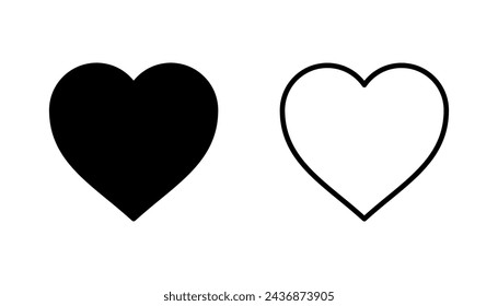 Love icon set. Heart icon vector. Like icon vector.