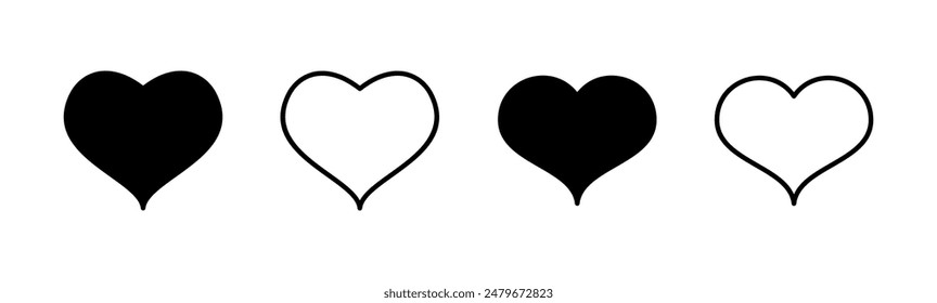 Conjunto de iconos de amor. Vector de iconos de corazón. Como el Vector de iconos.