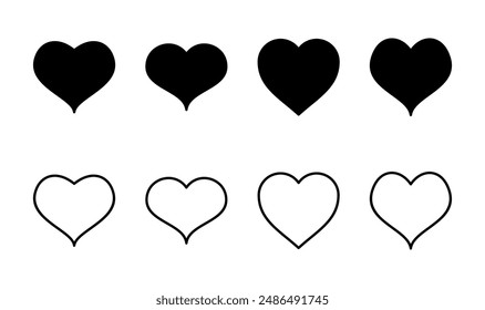 Love icon set. Heart icon vector. Like icon vector.