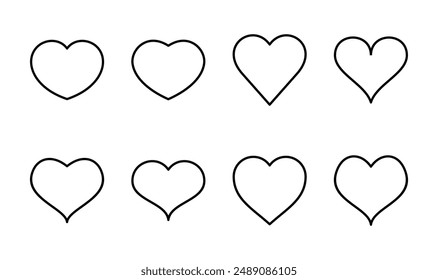 Love icon set. Heart icon vector. Like icon vector.