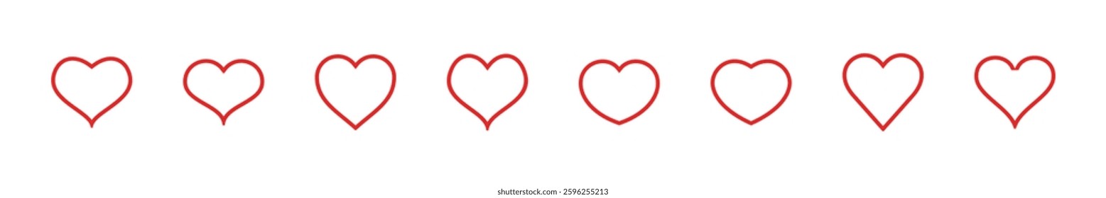 Love icon set. Heart icon vector. Like icon vector.
